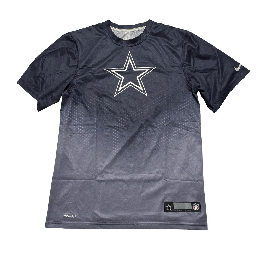 Nike Dri-Fit Men's Dallas Cowboys Athletic T Shirt Ombre Size Small 19 x 28